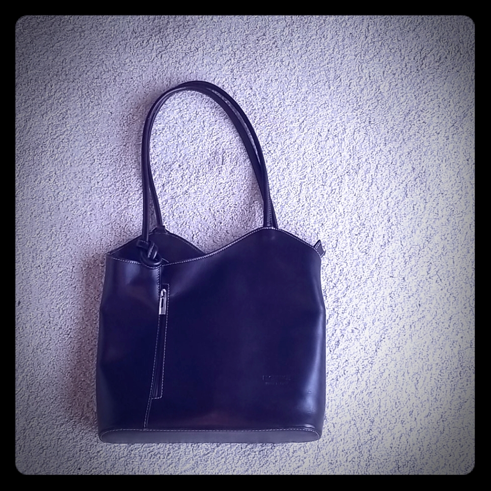 Convertible leather purse/backpack
